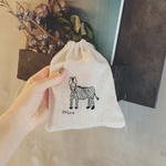 小物入れ・お菓子入れ　オリジナ刺繍(シマウマ) 