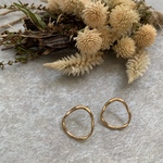 シンプル リングフープ チタンピアス