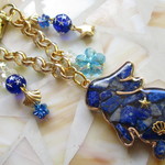◇1586再販2　🐚うさぎとラピスラズリのバッグチャーム🐇🌟　 