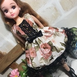 リカちゃん服ハンドメイド 〜ピンク系ローズ〜