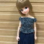 リカちゃん オフショルダーニット