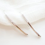 数量限定 ストーンが煌めくスティックフックピアス