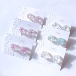 【30%OFF】氷漬けの花(パープル) イヤリング