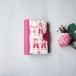 バレエシューズとバレリーナ　手帳カバー◆Ａ６size、Ａ５size、Ｂ６size◆ピンク 