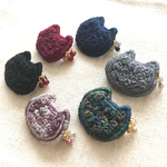 【ビーズ刺繍】🐾お猫様ぷちブローチ(2個セット/全6色)