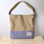 【Sale】帆布のトートバッグ（ベビーピンク×ダークネイビー）Ｓサイズ