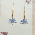 No.331　ユラユラ　ミニチュアシュナウザーのピアス☆