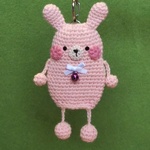 受注制作 手編み キーカバー うさぎちゃん