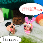 レトロなうさぎちゃんになりきり女の子ちゃん