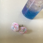 コロンと可愛い水引 花ピアス   a