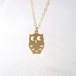 Owl...フクロウのネックレス＊14kgfチェーン