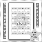 お名前シール 光沢シール 33分割 無地タイプ