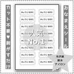 お名前シール 光沢シール 16分割  無地タイプ