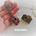 ＊クリスマス限定セット＊革のカメラブローチとキーホルダーのセット＊
