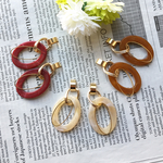  オーバル（Warm color.）＊ゴールド＊イヤリング/ピアス
