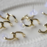 New！10個★メタルピアス金具　ゴールドカラー　