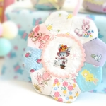 バニーちゃんの花形ドールマット&タペ*ヴィンテージファブリック