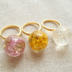 *レジン*ドライフラワーのリング