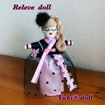 ブラック×ピンク❤︎のチマチョゴリルルベちゃん（送料無料）