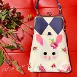 がま口スマホポーチ＊Jardind'Alice『PetitLapin~Trump』(アリスの庭　ﾌﾟﾁﾗﾊﾟﾝﾄﾗﾝﾌﾟ）