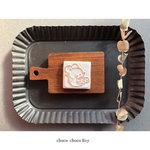 (S182) チーズを持ったねずみさんはんこ