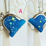 流星群の小さながま口　選べるチャーム　リングケース・コインケース