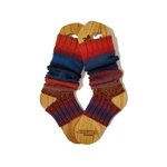 「crazy yoga socks ⑤」くしゅくしゅ履いてあったかい、手編みのヨガソックス　レッグウォーマー　靴下