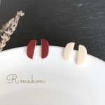 フランス製＊シンプルアクリルピアス　パーツ変更可能