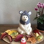 しろくま貯金箱   ねずみ帽