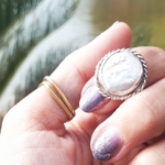 【11号】silver925 coin pearl ring