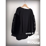 wool & lace NOIR blouse