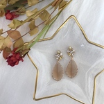 オトナ女子にぴったり！シックなピアス/イヤリング*結婚式*二次会*花嫁*ブライダルアクセサリー*フォーマル*上品*お呼ばれ*ブラウン