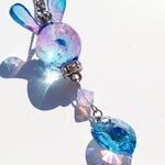 [★PSYCHE☆] 月のうさぎのプリンセス【アクアorピンク】 ピアス/イヤリング/イヤリング