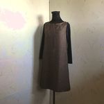 こげ茶ウール混　前ファスナージャンパースカート（シームポケット）11号　98