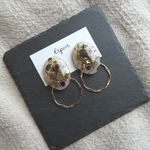ドライフラワー フープ ピアス/イヤリング