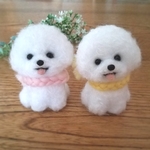 羊毛フェルト　ビションフリーゼ　ミニチュア　犬