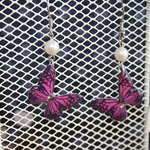 蝶々ピアス★ピンク