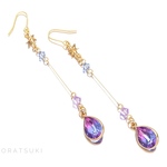 星雫のグラデーションピアス/イヤリング(ブルーピンク)
