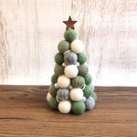 [T&S WORKS様オーダー品] 【Xmas限定】 GReeeeN③な色合いのモコモコツリー　羊毛フェルト