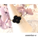 sale✨フラワーリング　大人かわいい　グルーデコ　プチプラアクセサリー　プレゼントにも