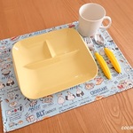 撥水💦 ランチョンマット　30㎝×40㎝　　* ランチレシピ　col. blue
