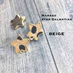 【2set 4piece】ハラコスター　ダルメシアンピアス ポスト✧ベージュ✧カン付き　ポストのみ