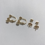 パールとキラキラビジューイヤリング＊ピアス