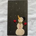 クリスマス　ゆきだるま　壁飾り⛄️