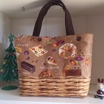 【新柄】トートバッグ＊bread♡カフェオレ
