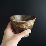 粉引灰釉カップ単品　蕎麦猪口にも