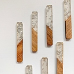 【4pcs/silver】スティックバイカラーパーツ