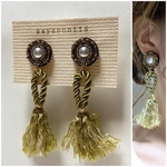 ライムグリーン✴︎ロープピアス/イヤリング