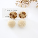 送料無料♪ピアス・２wayレオパード　ベージュ