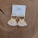 macrame fringe earring